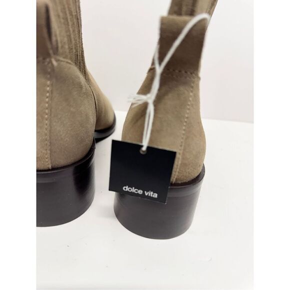 Dolce Vita Boots Size 8 H20 Womens Leather Block Heel Ankle Booties - Picture 10 of 11